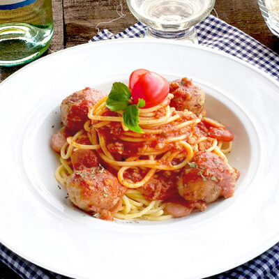 Meatballs Bolognese Pasta